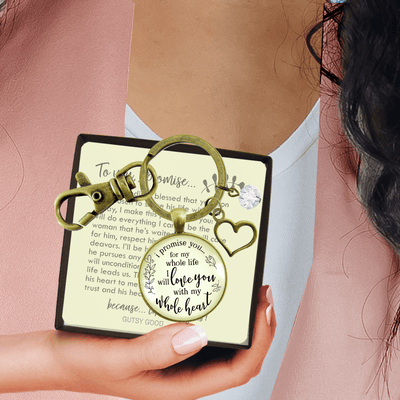 Mother-In-Law Keychain I Promise To Love Him Gift Bride Wedding Jewelry - Gutsy Goodness