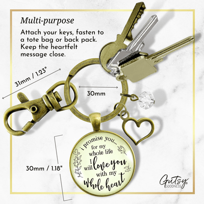 Mother-In-Law Keychain I Promise To Love Him Gift Bride Wedding Jewelry - Gutsy Goodness