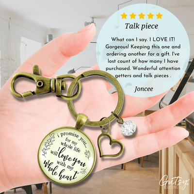 Mother-In-Law Keychain I Promise To Love Him Gift Bride Wedding Jewelry - Gutsy Goodness