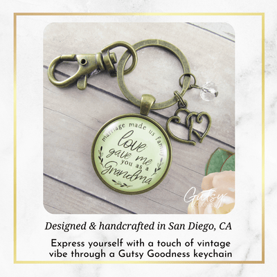 Grandma Gift For Wedding Keychain Marriage Made Us Family Love Made You Grandmother Jewelry Heart - Gutsy Goodness Handmade Jewelry;Grandma Gift For Wedding Keychain Marriage Made Us Family Love Made You Grandmother Jewelry Heart - Gutsy Goodness Handmade Jewelry Gifts