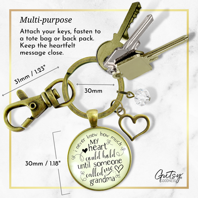 New Grandma Keychain I Never Knew First Time Grandmother Jewelry Gift - Gutsy Goodness;New Grandma Keychain I Never Knew First Time Grandmother Jewelry Gift - Gutsy Goodness Handmade Jewelry Gifts