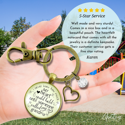 New Grandma Keychain I Never Knew First Time Grandmother Jewelry Gift - Gutsy Goodness;New Grandma Keychain I Never Knew First Time Grandmother Jewelry Gift - Gutsy Goodness Handmade Jewelry Gifts
