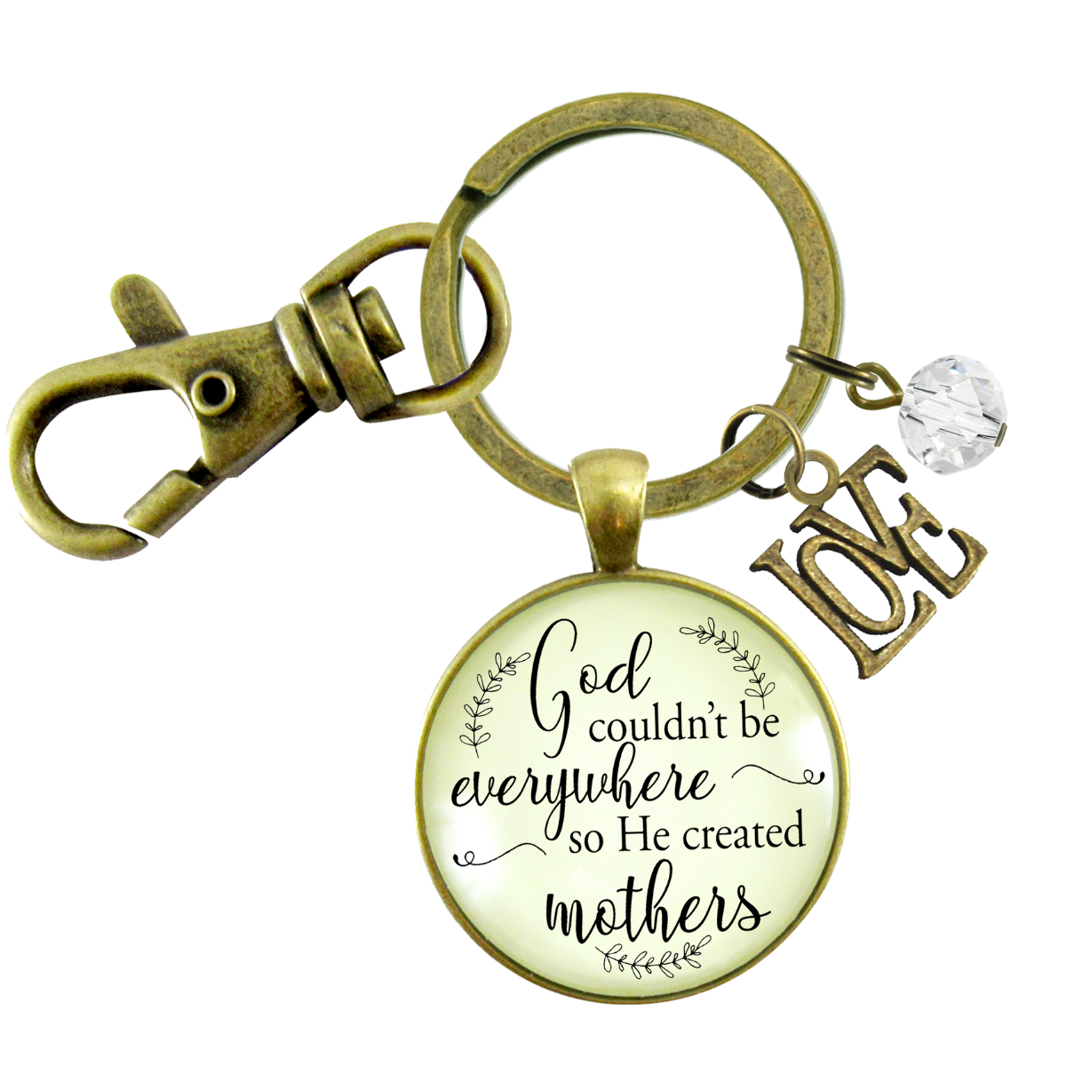 Blessed Mom Keychain Woman of Faith Motherhood Quote Family Love Charm - Gutsy Goodness;Blessed Mom Keychain Woman Of Faith Motherhood Quote Family Love Charm - Gutsy Goodness Handmade Jewelry Gifts