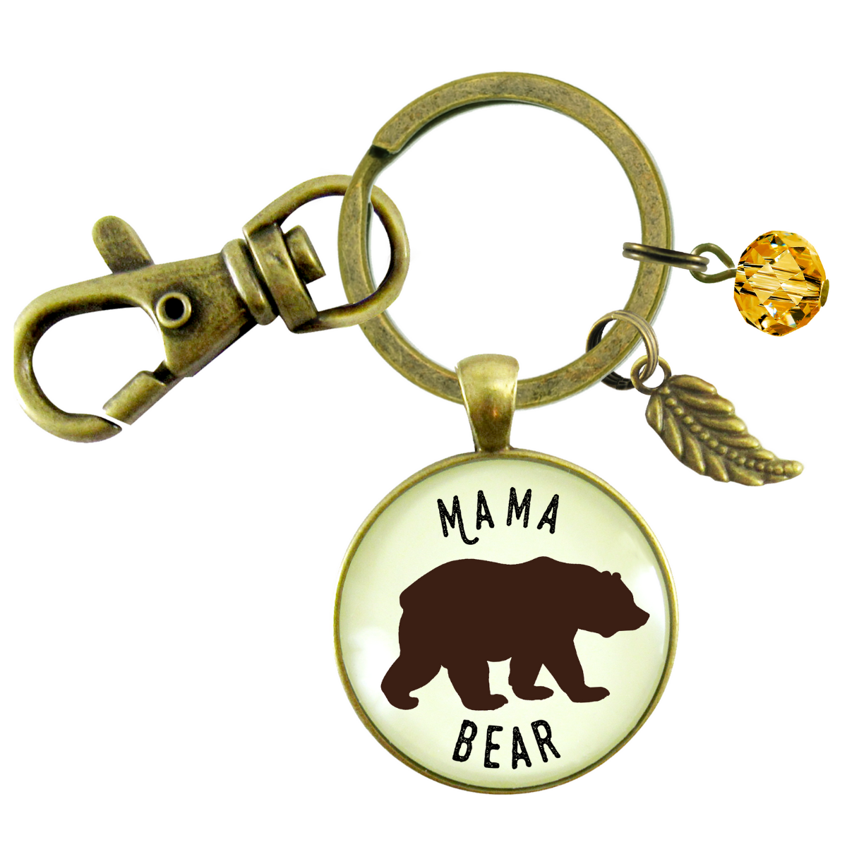 Gutsy Goodness Mama Bear Keychain Womens Pendant New Mom Handmade Jewelry Gift - Gutsy Goodness;Mama Bear Keychain Womens Pendant New Mom Handmade Jewelry Gift - Gutsy Goodness Handmade Jewelry Gifts