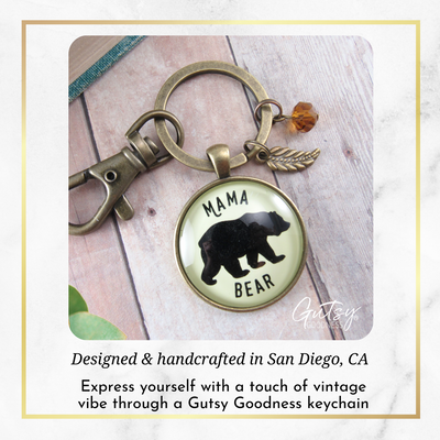 Gutsy Goodness Mama Bear Keychain Womens Pendant New Mom Handmade Jewelry Gift - Gutsy Goodness;Mama Bear Keychain Womens Pendant New Mom Handmade Jewelry Gift - Gutsy Goodness Handmade Jewelry Gifts