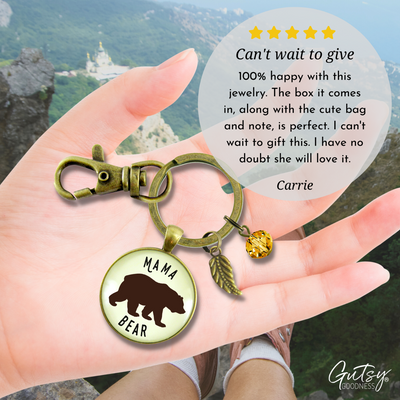 Gutsy Goodness Mama Bear Keychain Womens Pendant New Mom Handmade Jewelry Gift - Gutsy Goodness;Mama Bear Keychain Womens Pendant New Mom Handmade Jewelry Gift - Gutsy Goodness Handmade Jewelry Gifts