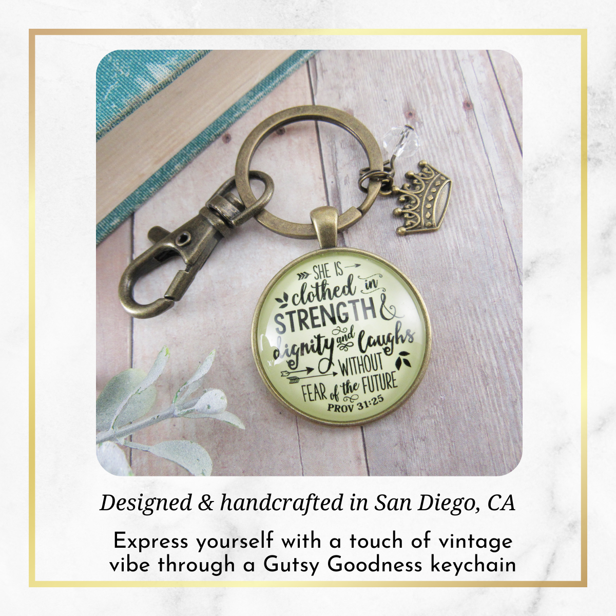 Faith Keychain She Clothed Strength Dignity Women of Truth Proverb 31 Believer Gift - Gutsy Goodness Handmade Jewelry;Faith Keychain She Clothed Strength Dignity Women Of Truth Proverb 31 Believer Gift - Gutsy Goodness Handmade Jewelry Gifts