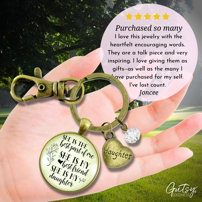 To Daughter From Mother Keychain Best Part of Me Handmade Jewelry Gift Heart - Gutsy Goodness Handmade Jewelry;To Daughter From Mother Keychain Best Part Of Me Handmade Jewelry Gift Heart - Gutsy Goodness Handmade Jewelry Gifts