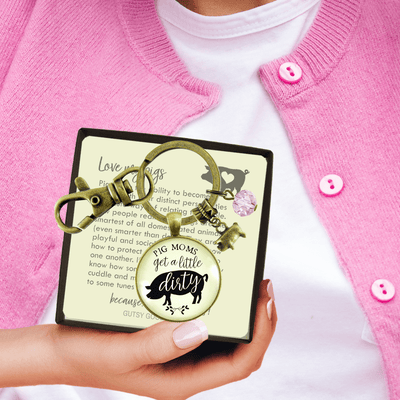 Pig Keychain Quote Pig Moms Get Dirty Sassy Country Girl Jewelry - Gutsy Goodness Handmade Jewelry;Pig Keychain Quote Pig Moms Get Dirty Sassy Country Girl Jewelry - Gutsy Goodness Handmade Jewelry Gifts