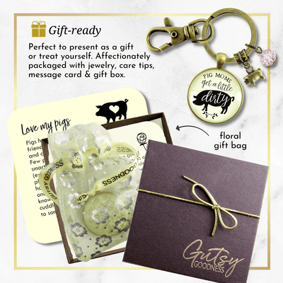 Pig Keychain Quote Pig Moms Get Dirty Sassy Country Girl Jewelry - Gutsy Goodness Handmade Jewelry;Pig Keychain Quote Pig Moms Get Dirty Sassy Country Girl Jewelry - Gutsy Goodness Handmade Jewelry Gifts