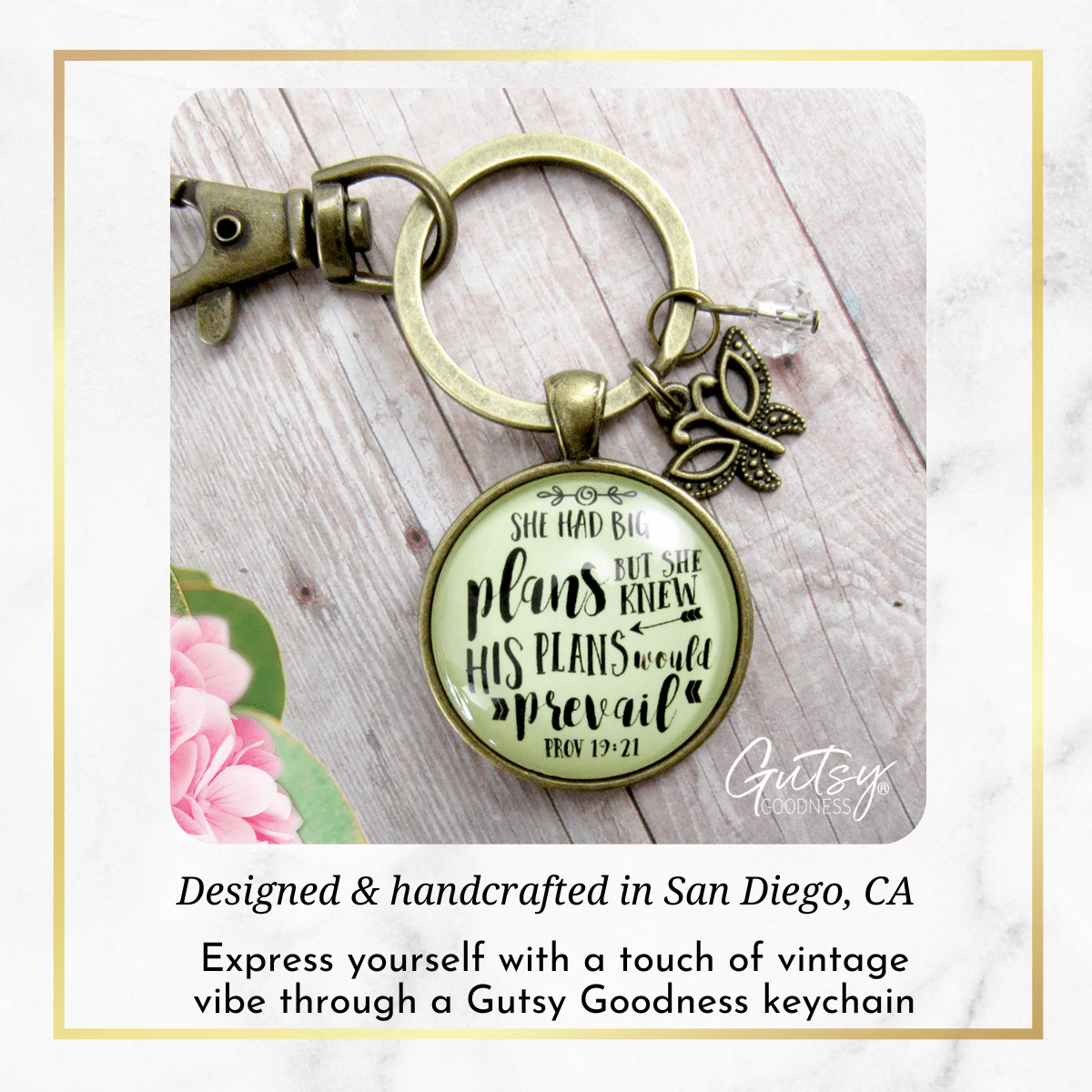 She Had Big Plans Faith Inspired Keychain Life Journey Jewelry Gift For Women - Gutsy Goodness