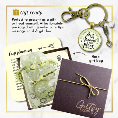 Dreams Into Plans Keychain Positive Life Words Boss Lady Jewelry - Gutsy Goodness Handmade Jewelry;Dreams Into Plans Keychain Positive Life Words Boss Lady Jewelry - Gutsy Goodness Handmade Jewelry Gifts