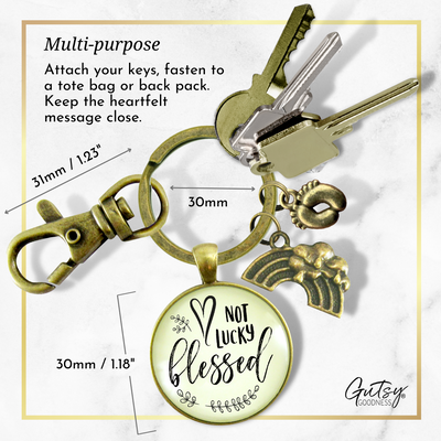 Rainbow Baby Keychain Not Lucky Blessed Jewelry Encourage For Mom After Loss Storm  Keychain - Women - Gutsy Goodness Handmade Jewelry
