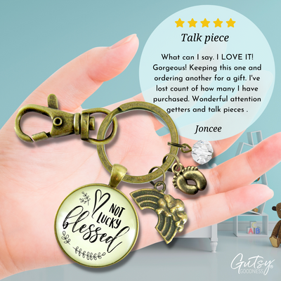 Rainbow Baby Keychain Not Lucky Blessed Jewelry Encourage For Mom After Loss Storm  Keychain - Women - Gutsy Goodness Handmade Jewelry