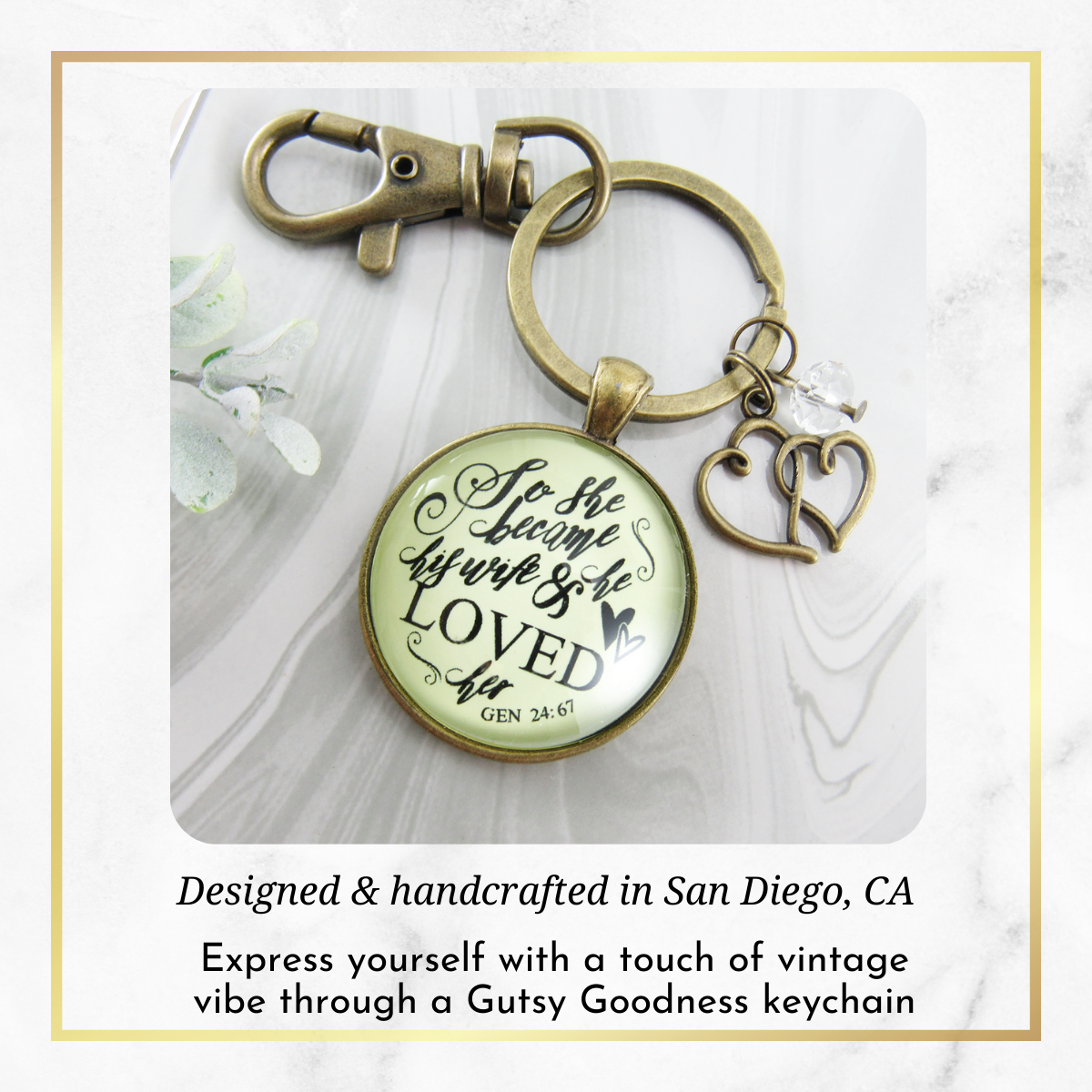 Love My Wife Keychain She Became His Wife He Loved Her Faith Inspired Jewelry Gift  Keychain - Women - Gutsy Goodness Handmade Jewelry