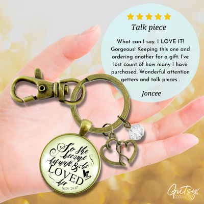 Love My Wife Keychain She Became His Wife He Loved Her Faith Inspired Jewelry Gift  Keychain - Women - Gutsy Goodness Handmade Jewelry
