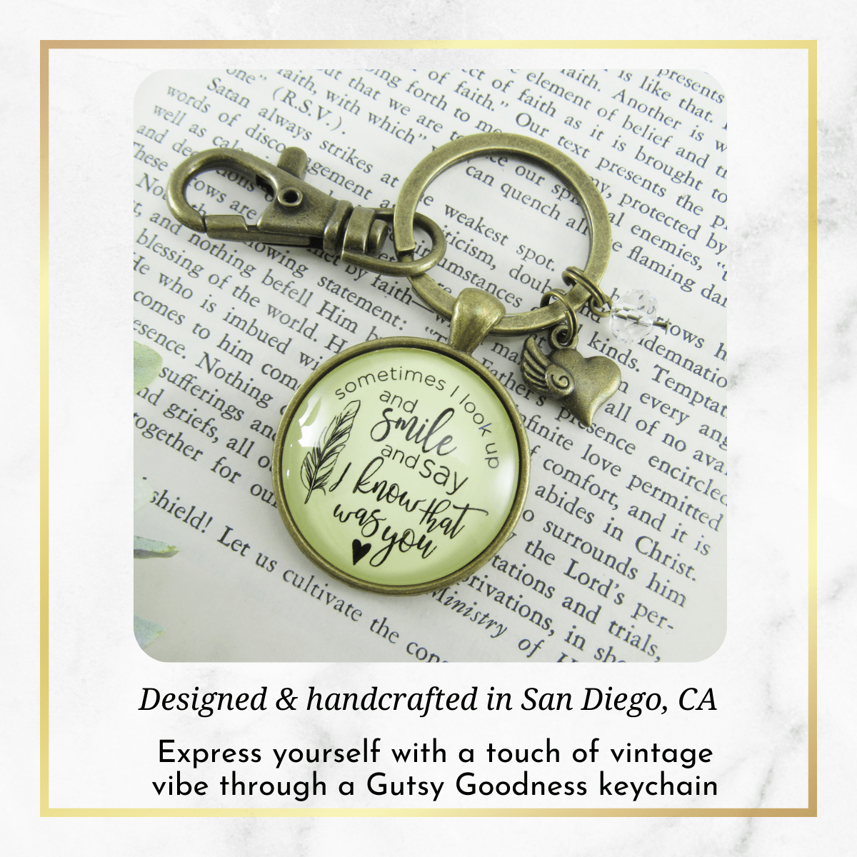 Memorial Keychain Sometimes Times I Look Up Miss You Remembrance Gift - Gutsy Goodness Handmade Jewelry;Memorial Keychain Sometimes Times I Look Up Miss You Remembrance Gift - Gutsy Goodness Handmade Jewelry Gifts