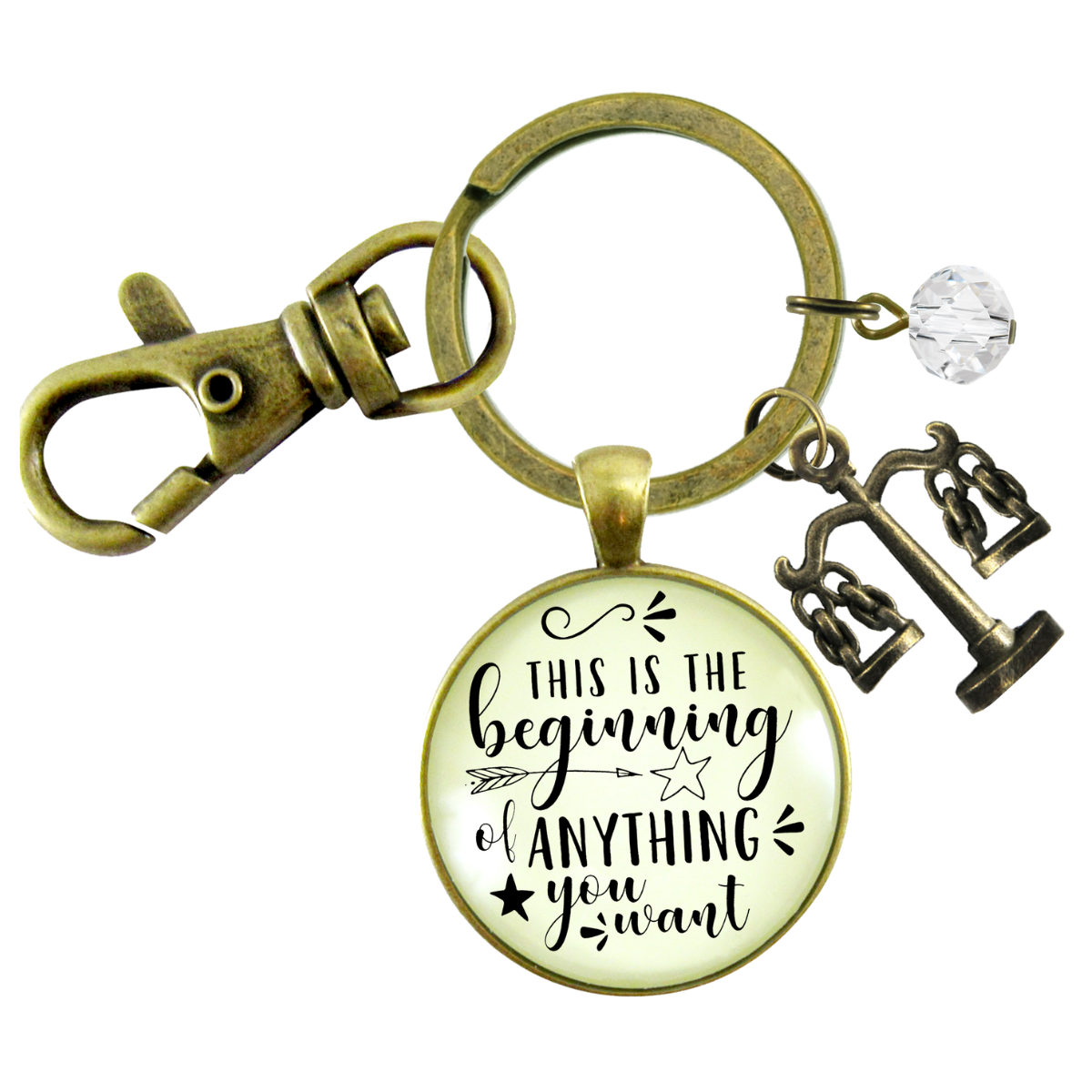 Law School Graduate Keychain This Is The Beginning Future Lawyer Graduation Justice Scales Jewelry  Keychain - Women - Gutsy Goodness Handmade Jewelry