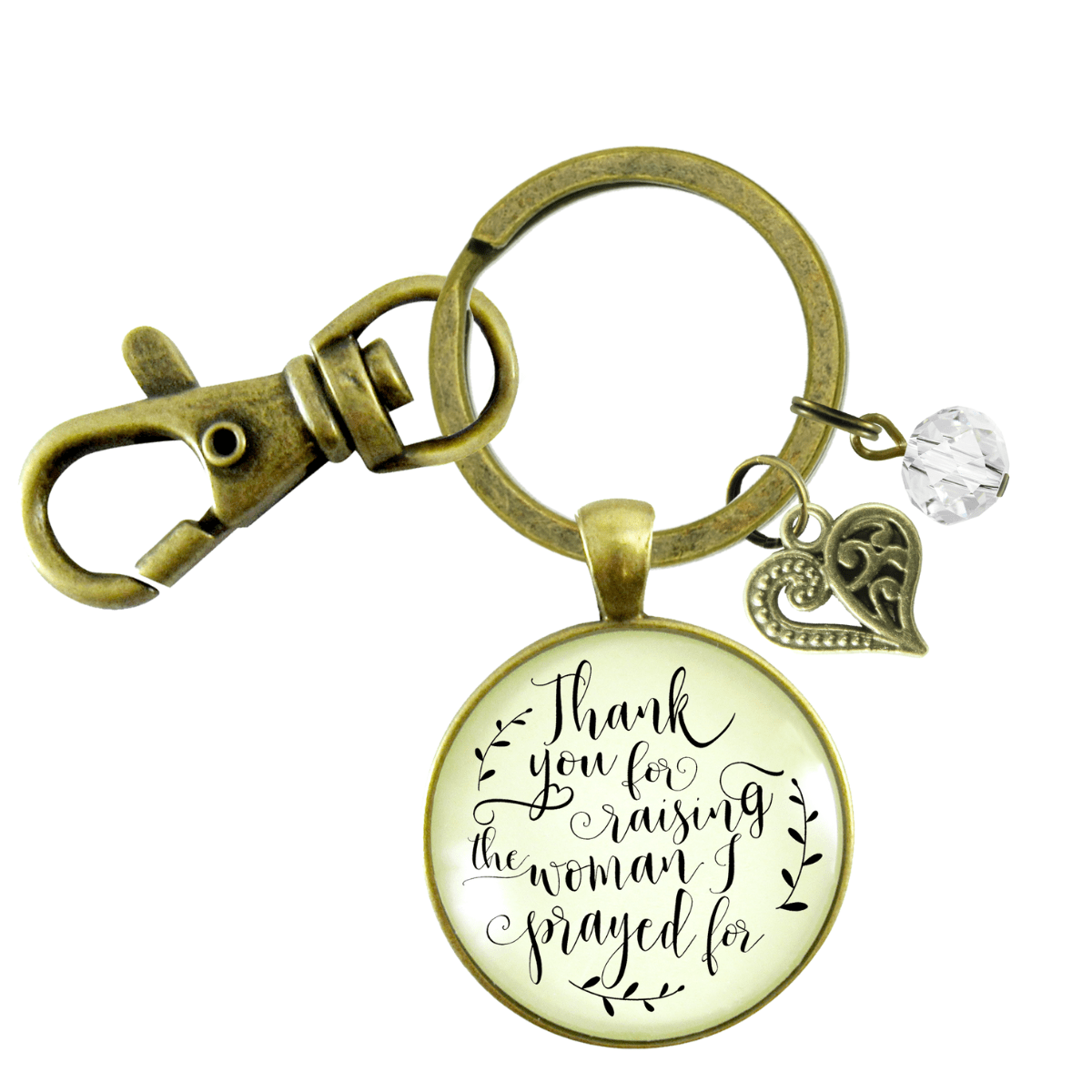 To His Mother In Law Keychain Thank You For Raising The Woman I Prayed For Wedding Gift From Groom - Gutsy Goodness