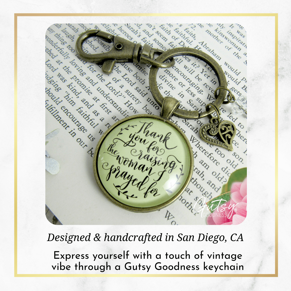 To His Mother In Law Keychain Thank You For Raising The Woman I Prayed For Wedding Gift From Groom - Gutsy Goodness