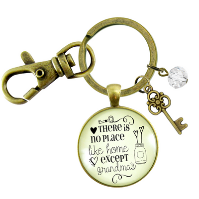Grandmother Keychain There Is No Place Like Home Except Grandma's House Vintage Gift Charm - Gutsy Goodness Handmade Jewelry;Grandmother Keychain There Is No Place Like Home Except Grandma's House Vintage Gift Charm - Gutsy Goodness Handmade Jewelry Gifts