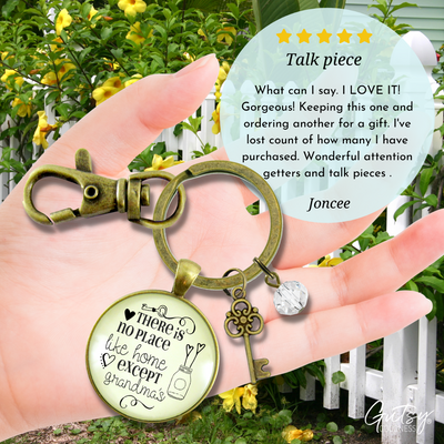 Grandmother Keychain There Is No Place Like Home Except Grandma's House Vintage Gift Charm - Gutsy Goodness Handmade Jewelry;Grandmother Keychain There Is No Place Like Home Except Grandma's House Vintage Gift Charm - Gutsy Goodness Handmade Jewelry Gifts