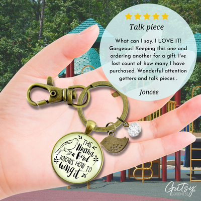 Gutsy Goodness Mama Bird Keychain Mother Wings It Personalize Cute Baby Bird Gift Mom Jewelry For Women - Gutsy Goodness;Mama Bird Keychain Mother Wings It Personalize Cute Baby Bird Gift Mom Jewelry For Women - Gutsy Goodness Handmade Jewelry Gifts