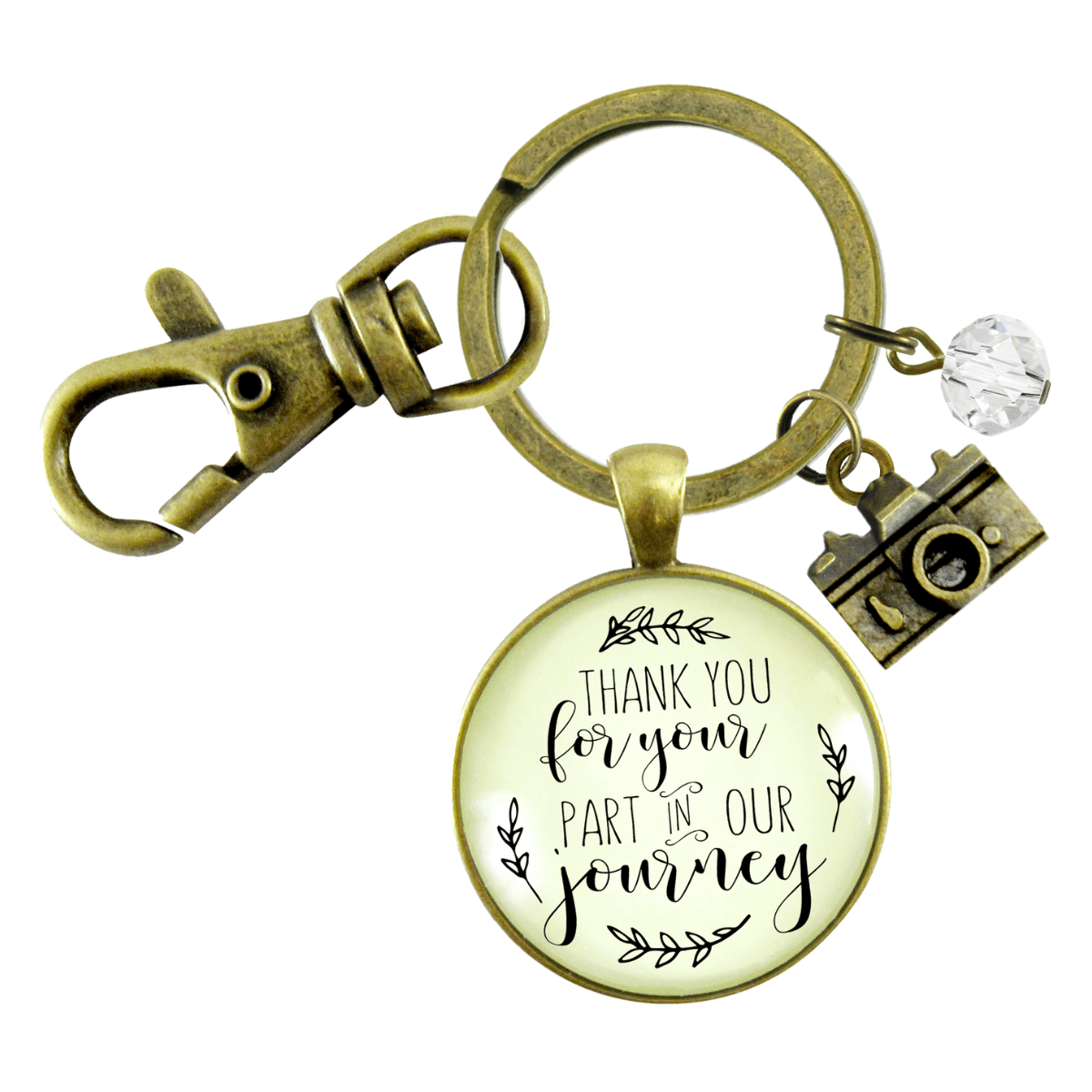 Wedding Photographer Gift Keychain Thank You For Your Part Rustic Camera Charm - Gutsy Goodness