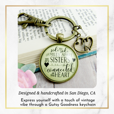 Love My Sister Keychain Side By Side Long Distance Meaningful BFF Sister Jewelry Gift Heart - Gutsy Goodness Handmade Jewelry;Love My Sister Keychain Side By Side Long Distance Meaningful Bff Sister Jewelry Gift Heart - Gutsy Goodness Handmade Jewelry Gifts
