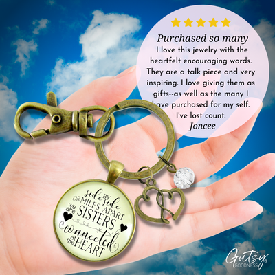 Love My Sister Keychain Side By Side Long Distance Meaningful BFF Sister Jewelry Gift Heart - Gutsy Goodness Handmade Jewelry;Love My Sister Keychain Side By Side Long Distance Meaningful Bff Sister Jewelry Gift Heart - Gutsy Goodness Handmade Jewelry Gifts