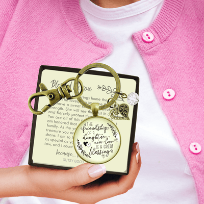 Daughter In Law Keychain Friendship Is A Great Blessing Gift From Mom Special Wedding Jewelry Heart - Gutsy Goodness Handmade Jewelry;Daughter In Law Keychain Friendship Is A Great Blessing Gift From Mom Special Wedding Jewelry Heart - Gutsy Goodness Handmade Jewelry Gifts
