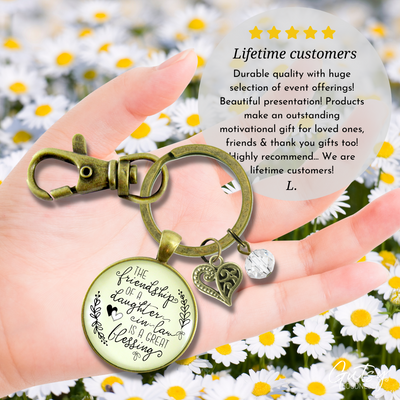 Daughter In Law Keychain Friendship Is A Great Blessing Gift From Mom Special Wedding Jewelry Heart - Gutsy Goodness Handmade Jewelry;Daughter In Law Keychain Friendship Is A Great Blessing Gift From Mom Special Wedding Jewelry Heart - Gutsy Goodness Handmade Jewelry Gifts