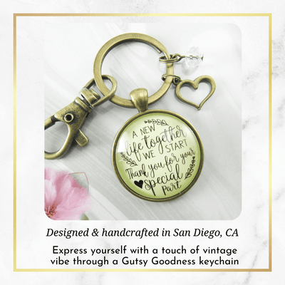 Wedding Coordinator Gift Keychain A New Life We Start Rustic Jewelry Thank You Planner Appreciation - Gutsy Goodness Handmade Jewelry;Wedding Coordinator Gift Keychain A New Life We Start Rustic Jewelry Thank You Planner Appreciation - Gutsy Goodness Handmade Jewelry Gifts