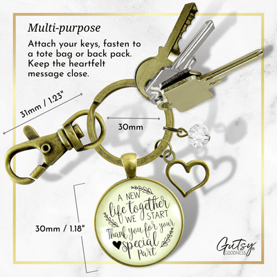Wedding Coordinator Gift Keychain A New Life We Start Rustic Jewelry Thank You Planner Appreciation - Gutsy Goodness Handmade Jewelry;Wedding Coordinator Gift Keychain A New Life We Start Rustic Jewelry Thank You Planner Appreciation - Gutsy Goodness Handmade Jewelry Gifts