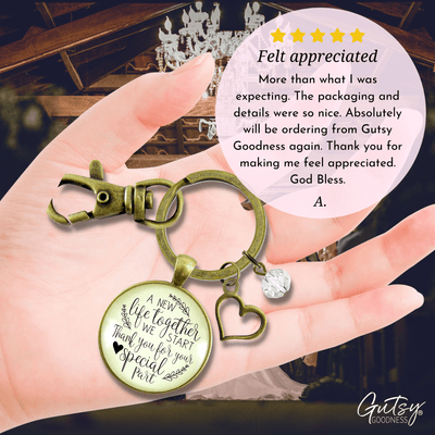 Wedding Coordinator Gift Keychain A New Life We Start Rustic Jewelry Thank You Planner Appreciation - Gutsy Goodness Handmade Jewelry;Wedding Coordinator Gift Keychain A New Life We Start Rustic Jewelry Thank You Planner Appreciation - Gutsy Goodness Handmade Jewelry Gifts