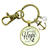 Anchored in Hope Keychain Nautical Theme Faith Words Determination Charm Jewelry - Gutsy Goodness