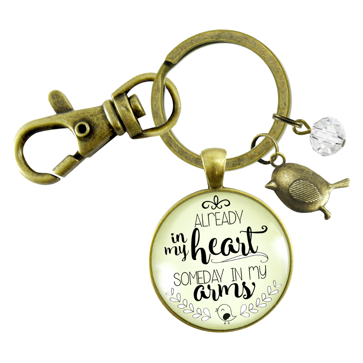 Already in My Heart Mothers Keychain Expecting Baby Adoption Jewelry - Gutsy Goodness