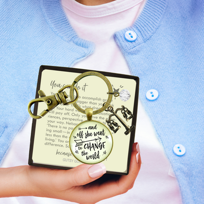 Law School Graduation Keychain Change The World Lawyer Graduate Justice Scales Jewelry - Gutsy Goodness Handmade Jewelry;Law School Graduation Keychain Change The World Lawyer Graduate Justice Scales Jewelry - Gutsy Goodness Handmade Jewelry Gifts