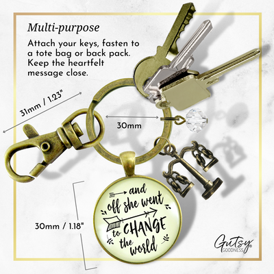 Law School Graduation Keychain Change The World Lawyer Graduate Justice Scales Jewelry - Gutsy Goodness Handmade Jewelry;Law School Graduation Keychain Change The World Lawyer Graduate Justice Scales Jewelry - Gutsy Goodness Handmade Jewelry Gifts