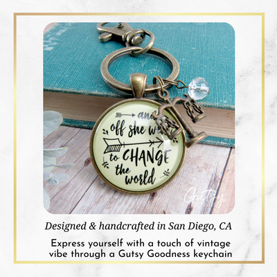 Law School Graduation Keychain Change The World Lawyer Graduate Justice Scales Jewelry - Gutsy Goodness Handmade Jewelry;Law School Graduation Keychain Change The World Lawyer Graduate Justice Scales Jewelry - Gutsy Goodness Handmade Jewelry Gifts