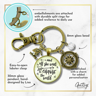 Law School Graduation Keychain Change The World Lawyer Graduate Justice Scales Jewelry - Gutsy Goodness Handmade Jewelry;Law School Graduation Keychain Change The World Lawyer Graduate Justice Scales Jewelry - Gutsy Goodness Handmade Jewelry Gifts