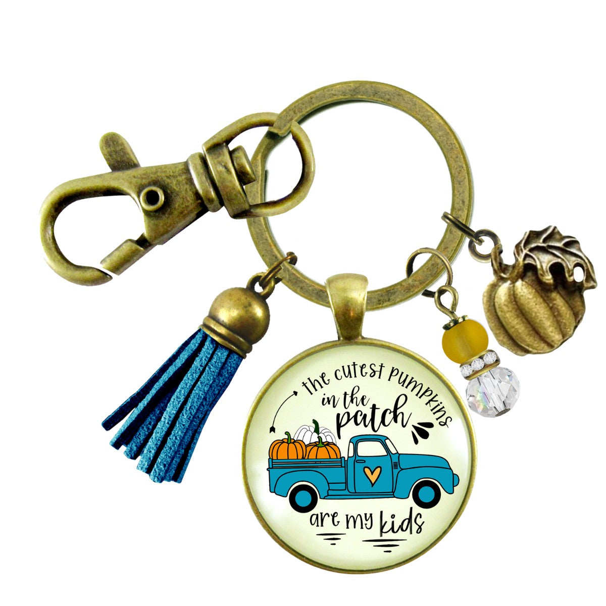 Mom Pumpkins In The Patch Keychain Cutest Are My Kids Autumn Truck Halloween Handmade Jewelry Pendant  Keychain - Women - Gutsy Goodness Handmade Jewelry