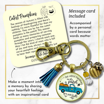 Mom Pumpkins In The Patch Keychain Cutest Are My Kids Autumn Truck Halloween Handmade Jewelry Pendant  Keychain - Women - Gutsy Goodness Handmade Jewelry