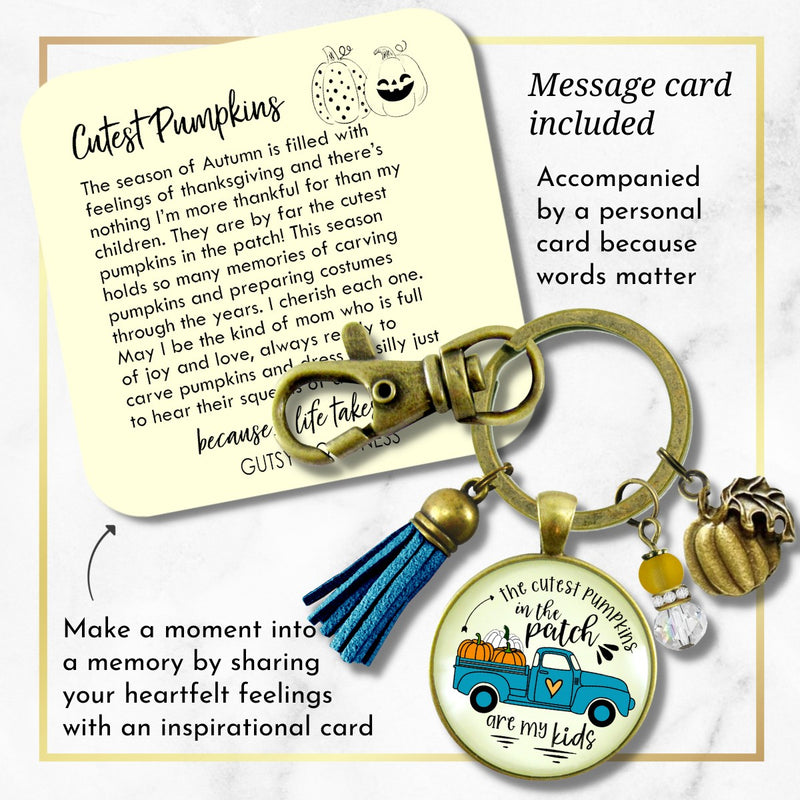 Mom Pumpkins In The Patch Keychain Cutest Are My Kids Autumn Truck Halloween Handmade Jewelry Pendant  Keychain - Women - Gutsy Goodness Handmade Jewelry