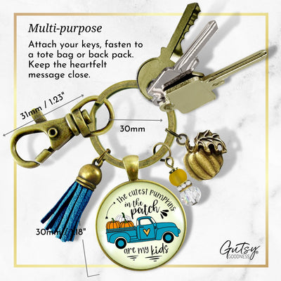 Mom Pumpkins In The Patch Keychain Cutest Are My Kids Autumn Truck Halloween Handmade Jewelry Pendant  Keychain - Women - Gutsy Goodness Handmade Jewelry