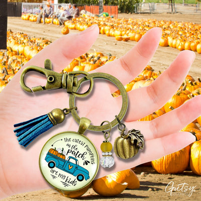 Mom Pumpkins In The Patch Keychain Cutest Are My Kids Autumn Truck Halloween Handmade Jewelry Pendant  Keychain - Women - Gutsy Goodness Handmade Jewelry