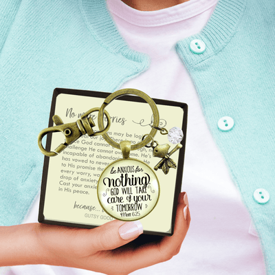 Be Anxious for Nothing Keychain Believer Reminder Message Jewelry Brid Charm - Gutsy Goodness Handmade Jewelry;Be Anxious For Nothing Keychain Believer Reminder Message Jewelry Brid Charm - Gutsy Goodness Handmade Jewelry Gifts