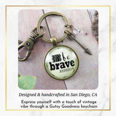 Be Brave Keychain Faith Bible Strength Quote Jewelry Arrow Charm - Gutsy Goodness Handmade Jewelry;Be Brave Keychain Faith Bible Strength Quote Jewelry Arrow Charm - Gutsy Goodness Handmade Jewelry Gifts