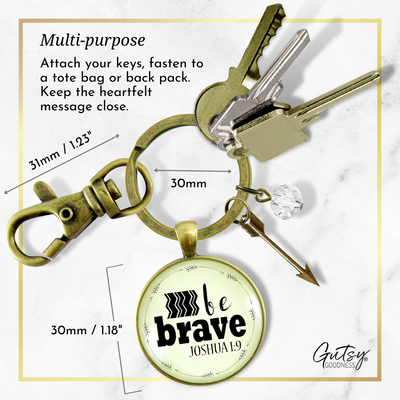Be Brave Keychain Faith Bible Strength Quote Jewelry Arrow Charm - Gutsy Goodness Handmade Jewelry;Be Brave Keychain Faith Bible Strength Quote Jewelry Arrow Charm - Gutsy Goodness Handmade Jewelry Gifts