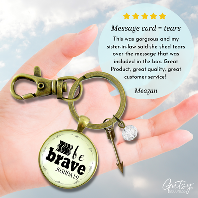 Be Brave Keychain Faith Bible Strength Quote Jewelry Arrow Charm - Gutsy Goodness Handmade Jewelry;Be Brave Keychain Faith Bible Strength Quote Jewelry Arrow Charm - Gutsy Goodness Handmade Jewelry Gifts